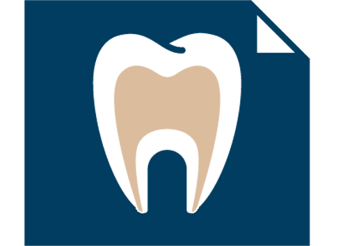 tooth icon with dark background